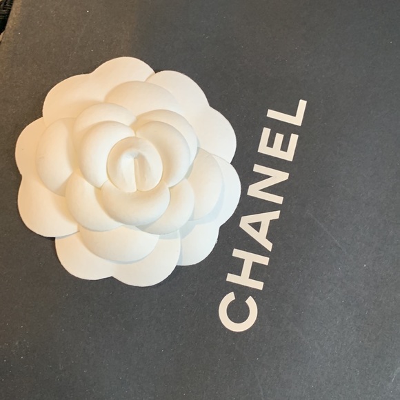 Set of 2 Chanel Shopping Bags Black with camellia authentic - Picture 7 of 8